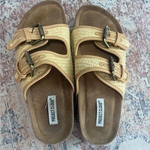 Sandals - Tan and Cream